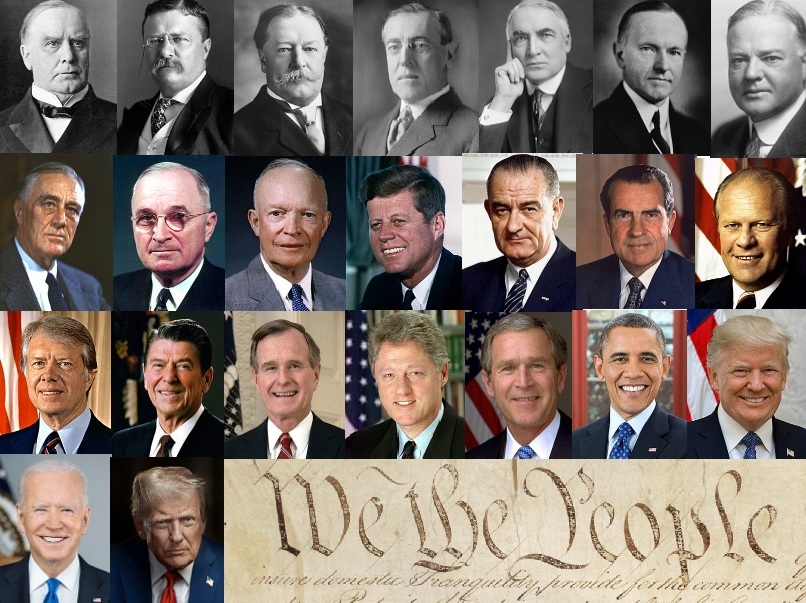 Amerikaanse presidenten vanaf 1900. Zes lezingen.